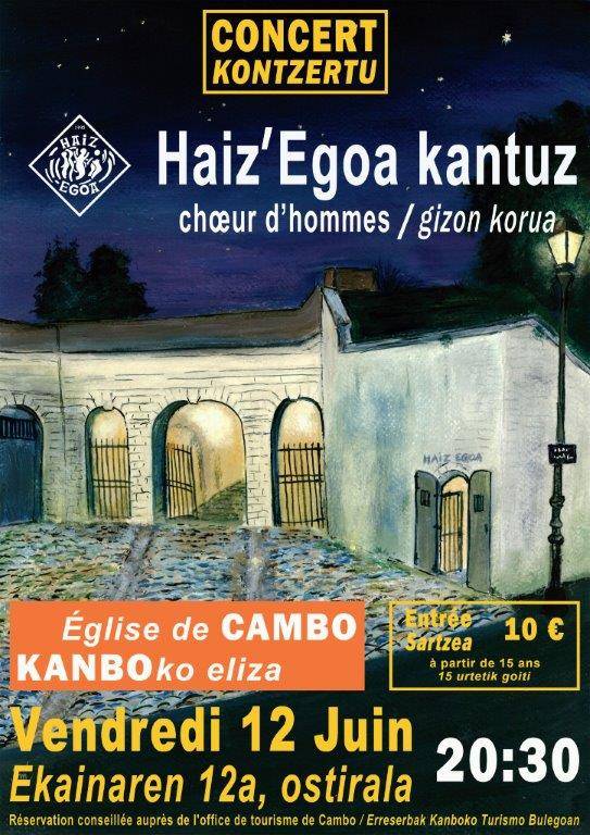 Concert Haiz'Egoa Kantuz - Choeur d'hommes Concert Haiz'Egoa Kantuz - Choeur d'hommes