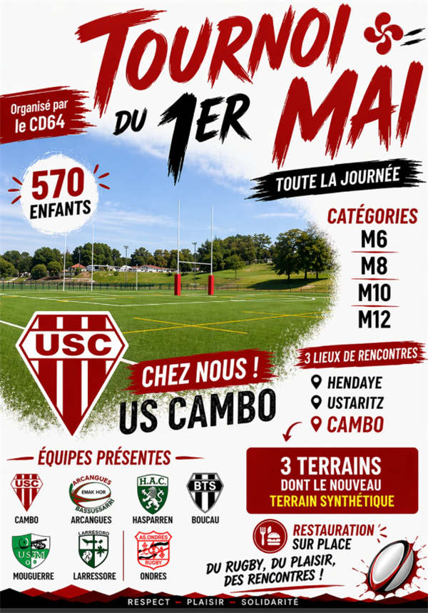 Tournoi de rugby mixtes enfants